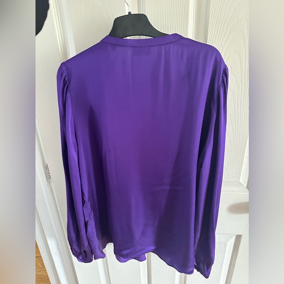 KOOPLES PURPLE SHIRT WITH PUFFED SLEEVES - Picture 3 of 7